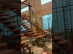 Vlak Gebogen Aangemaakt het Glasroestvrij staal GlassTread van het Tredetraliewerk